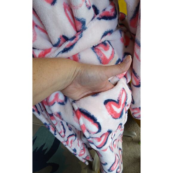 Vera Bradley Intimates fleece Womens pink robe hooded belted plush comfort S/M - Picture 3 of 7